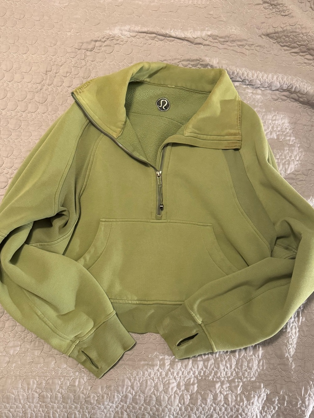 lululemon athletica Scuba cropped pull over Green